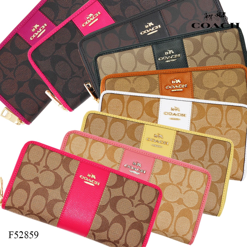COACH長財布シグネチャー×ホワイト　F52859新品未使用品 新品未使用】COACHコーチ長財布シグネチャー パンチングホワイト白
