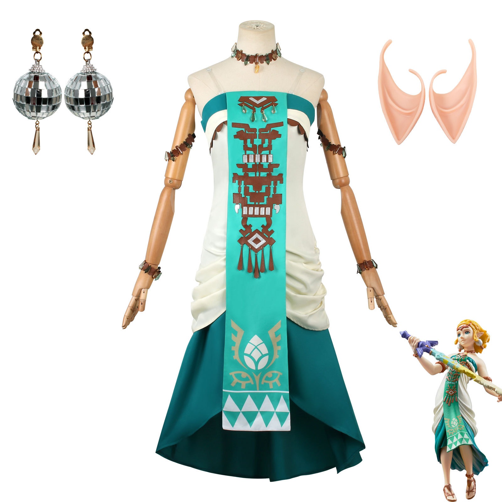 ゼルダの伝説2王国の涙 - ゼルダプリンセスドレスロールプレイゲームコスプレサーバーは今