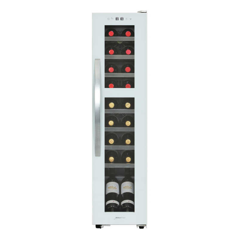 デバイスタイル　コンプレッサ式18本用ワインセラー ［18本 / 右開き］　DCG-C18S-W（標準設置無料）