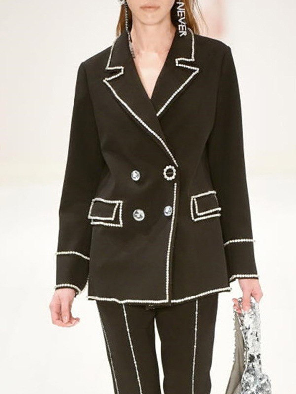 人気ブランドを シンプルなデザインの襟襟長袖ブティックコート ジャンパー・ブルゾン