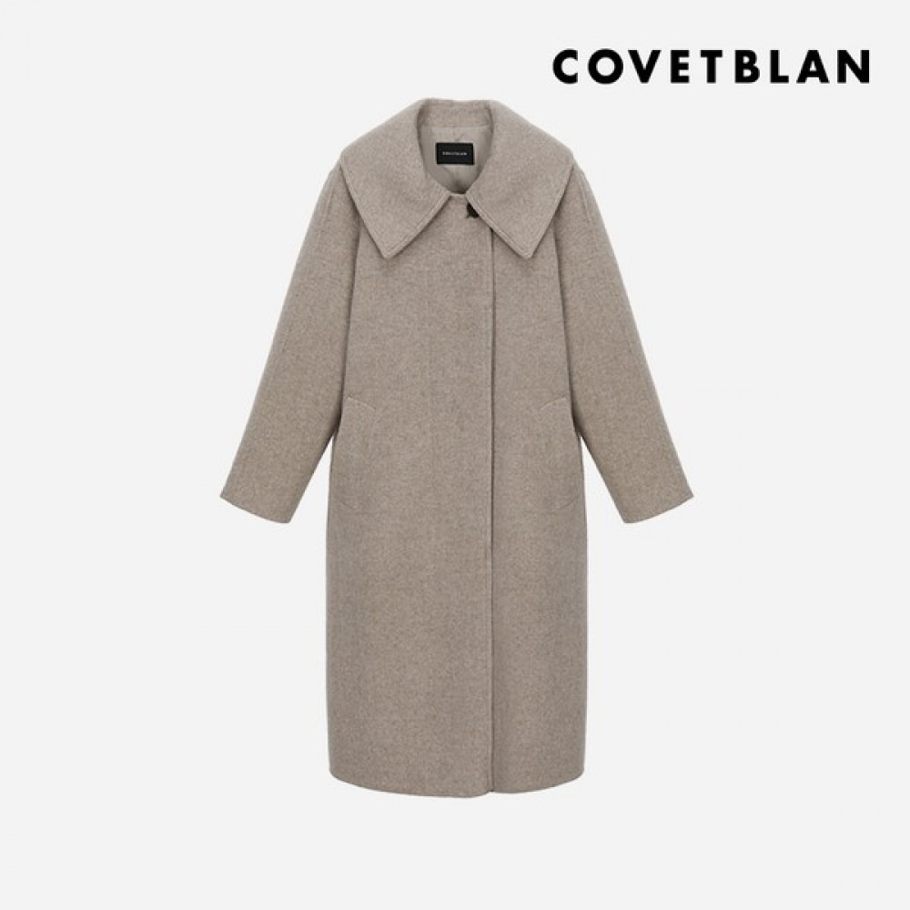 (コルベットブラン) ビッグカラーハンドメイドコート (V228MCT208W)