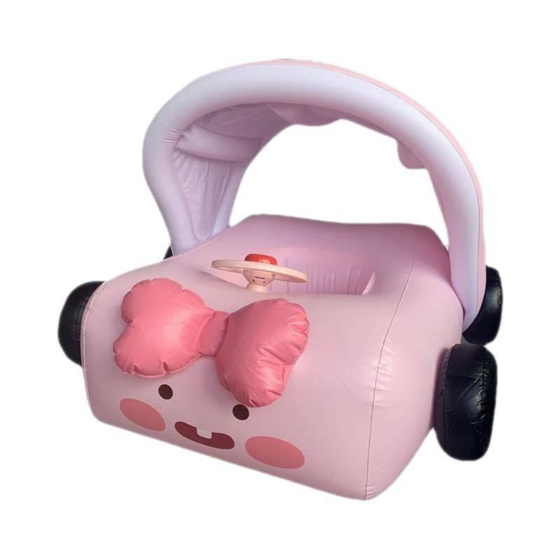 韓国子供用水泳リング赤ちゃん漫画ハンドルシッティングリングチャイルドライフブイ幼児横たわるリング1-3-6歳