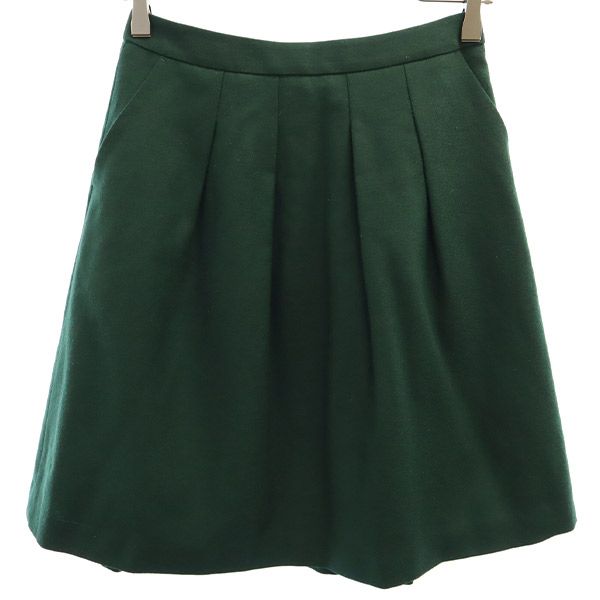 ウール 三陽商会 ミニスカート 34 グリーン レディース