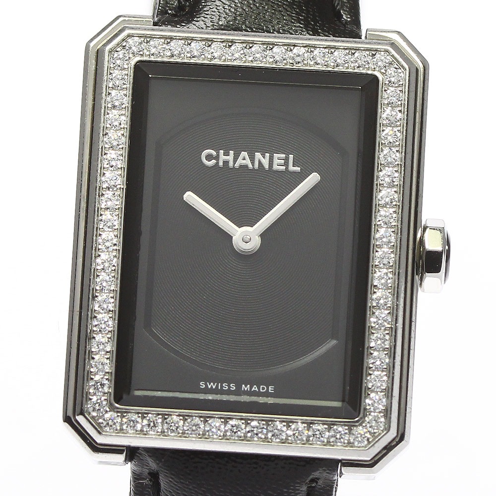 シャネル CHANEL H4883 ボーイフレンド ダイヤベゼル クォーツ レディース 保証書付き_744353【中古】