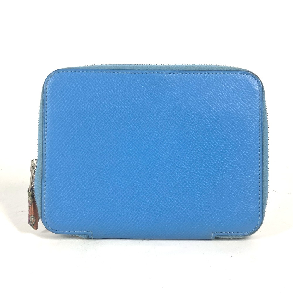 手帳カバー アジェンダジップ システム手帳 ステーショナリー ラウンド レザー ブルー