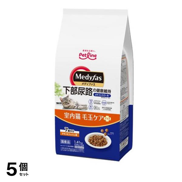 室内猫 毛玉ケアプラス 7歳から チキン&フィッシュ味 235g (×6袋) 5個セット