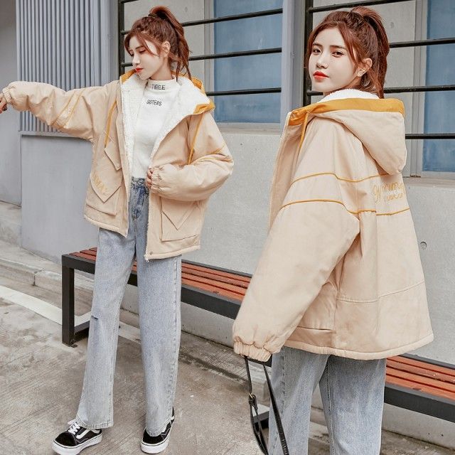 人気SALE 裏ボアはマウンテンパーカー レディース アウター 冬 フード ジャケット ショート 大きいサイズ 3L ボア ブルゾン ジャンパー 秋冬 黒 韓国 ファッション ゆったり オーバーサイズ