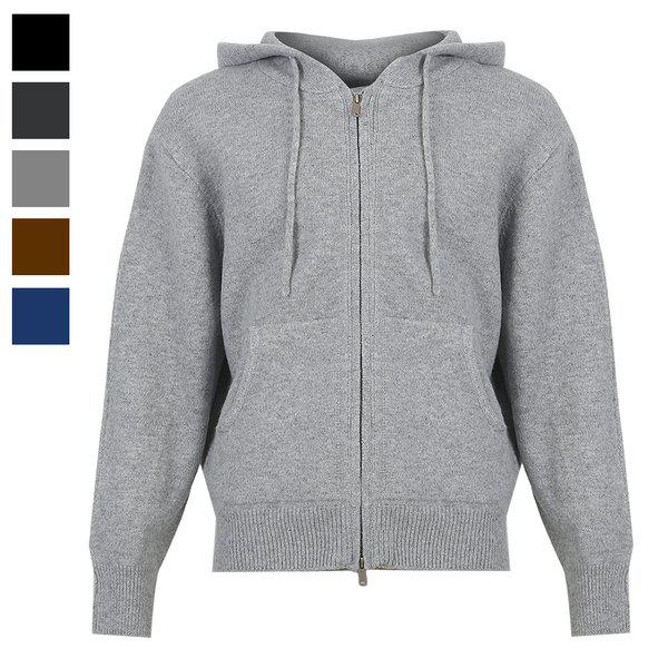 男性テルツウェイウールニットフードジップアップ AT-JUA-Q038-バックオート