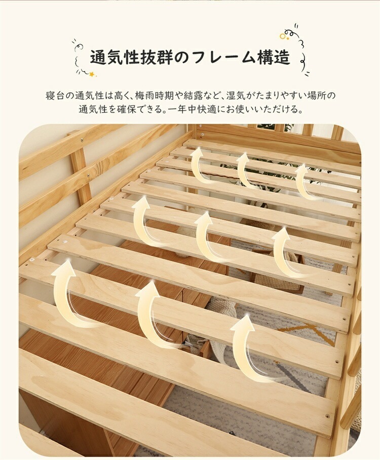 手芸裁縫その他システムベッド システムベッド ロフトベッド ベッド 木製 ベッド 収納 寝具 ロフトベッド ロフト ナチュラル 子供ベッドインテリア 21,495円