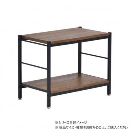 B.Bファニシング ZAGA 2段ラック 幅60 ブラウン ZR-600-2D-BR
