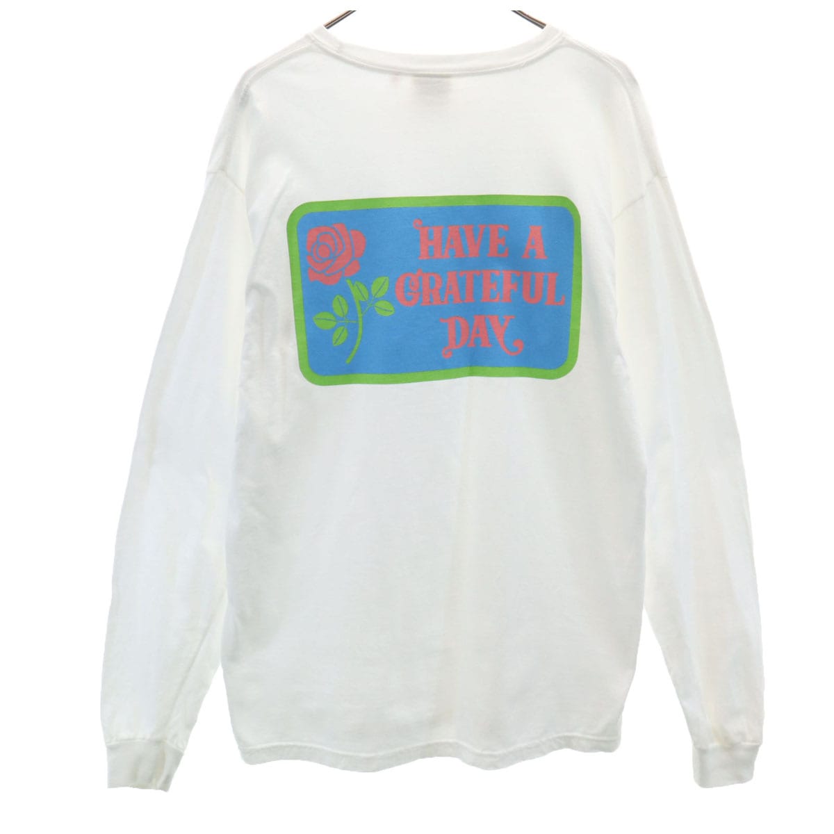 HAVE A GRATEFUL DAY ハブ ア グレイトフル デイ 長袖 Tシャツ L ホワイト Comfort Colors メンズ 古着