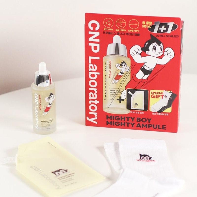 [アトム靴下贈呈][大容量 100ml]プロポリス エネルギー アクティブ アンプル企画セット[本品50ml+詰め替え50ml]/美容液 エッセンス 韓国コスメ/ [PR]