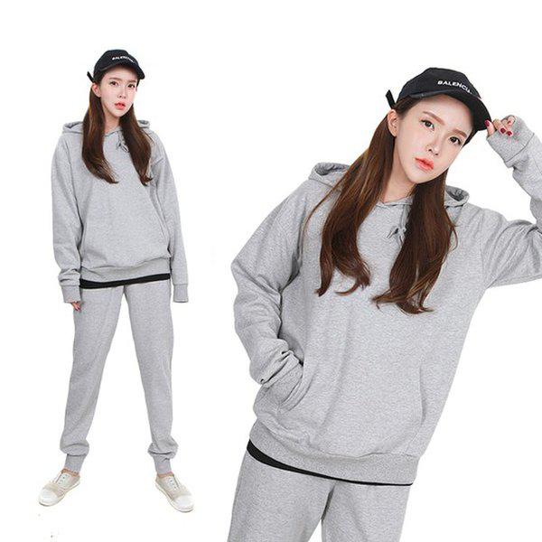 HスタイルSJノーマルフードジョガーセット/ビッグ/トレーニングセット/ジャージ/男女共用/運動