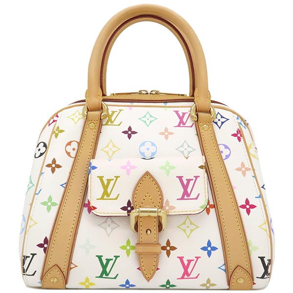 ルイヴィトン LOUIS VUITTON ハンドバッグ プリシラ モノグラムマルチカラー ブロン ゴールド金具 白 M40096 SP2007【中古】