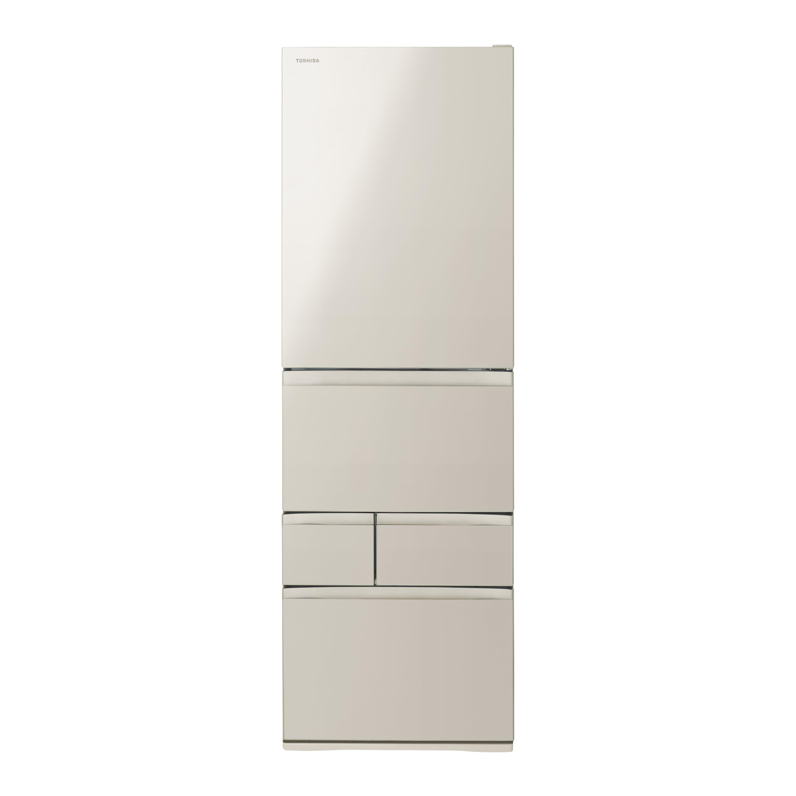 TOSHIBA(東芝) 冷蔵庫 幅60.0 465L 右開き GR-W470GSK(EC) サテンゴールド マジック大容量 たっぷり保湿冷蔵 野菜室がまんなか 自動製氷 横幅コンパクト クリアガラス