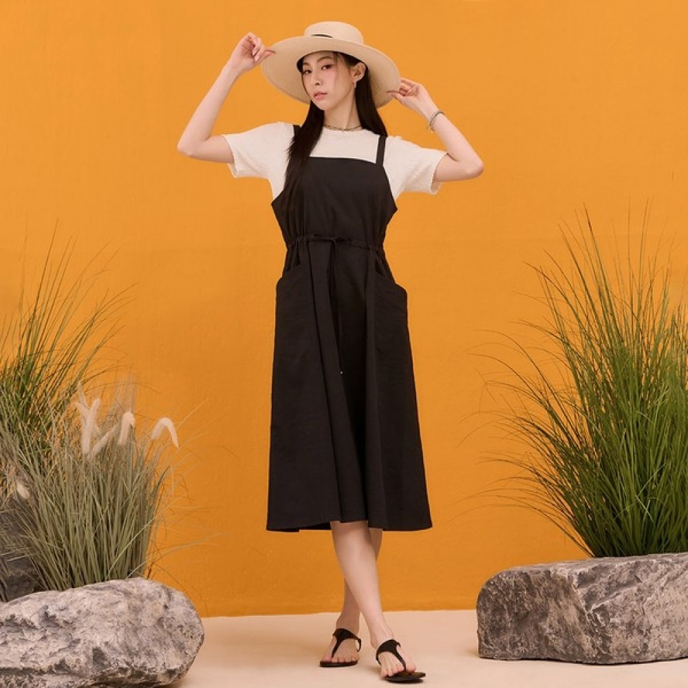 [チェースカルト] レディースクリンクルビスチェドレス-EBRG6175C03