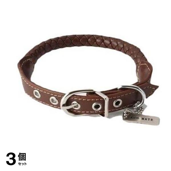 ペティオ アドメイト マニエラ カラー M 中型犬用首輪 ブラウン 1本入 (A56977) 3個セット