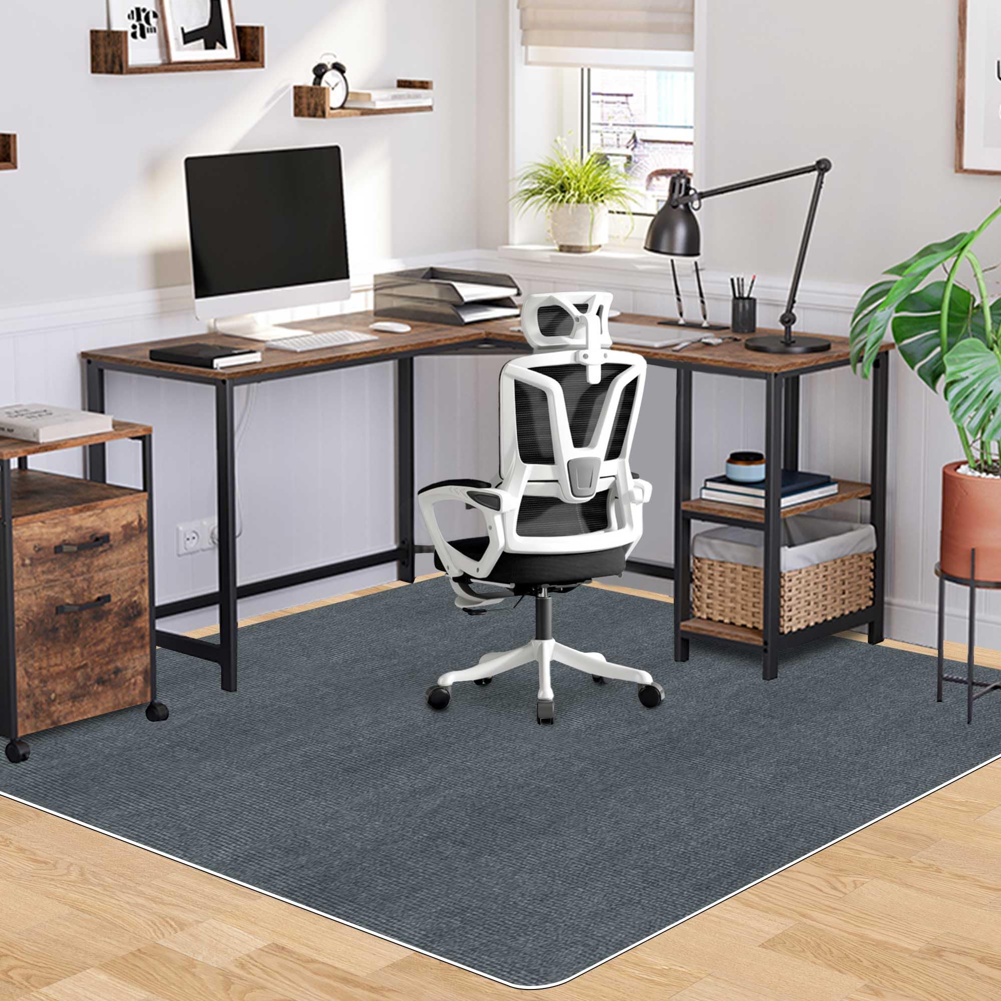チェアマット フロアマット 床保護マット HAODEMI180×140cm滑り止め TPRマット 厚み4mm 静音吸音 丸洗い可能カッ ト多機能 畳保護 オフィスホーム保護パッド 86946