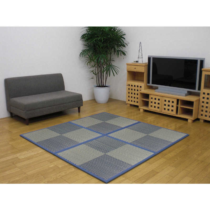 イケヒコ　ユニット畳　ニールBL U畳 9枚セット（／82×82×1.7cm／連結ジョイント付き）