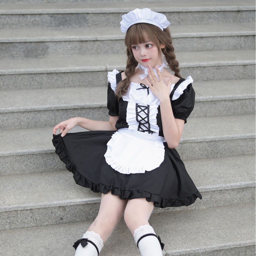 新品日韩小メイド服可爱いメイド服コスチュームコスプレコスチューム