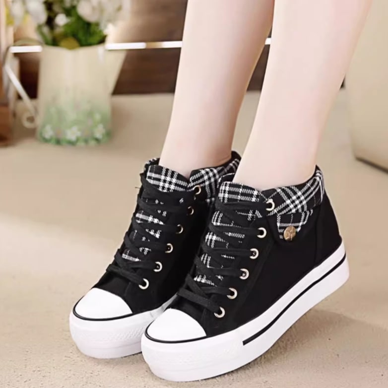 レディース スニーカー 厚底 ハイカット 美脚 脚長 かわいい 大人可愛い きれいめ シンプル カジュアル おしゃれ かっこいい レトロ ラブリー キュート ガーリー スポーティー マニッシュ ラフ