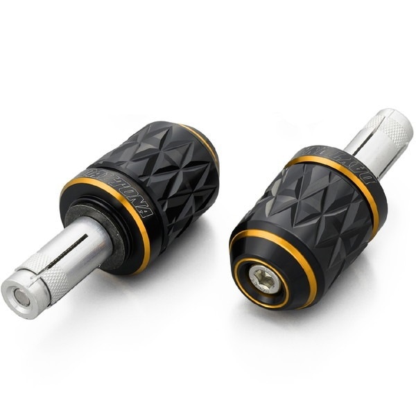 D37608 PREMIUM ZONE バーエンド スズキ / 汎用(ハンドル内径φ14-19) KIRIKO ゴールド