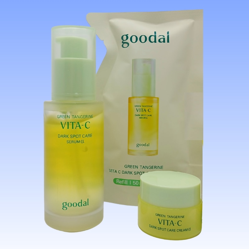 【1+1】グリーンタンジェリン ビタC ダークスポットケア セラム アルファ 本品50ml + リフィル50ml (+ クリーム10ml)