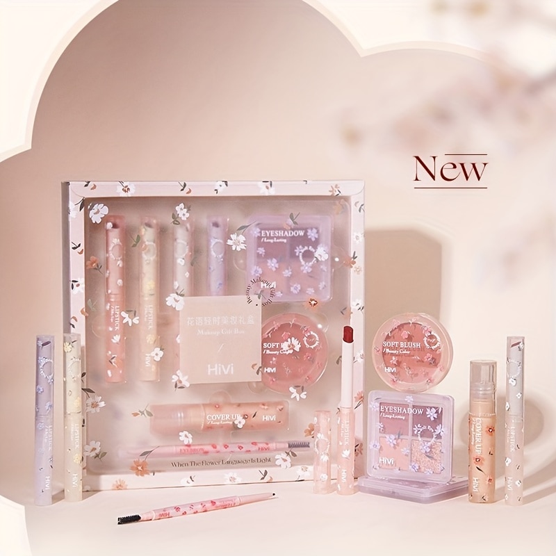 光花言葉美女カラの母箱-上品な日の贈り物メイク女性は口紅衷心からのアイシャドー完璧な母の日のまたは女性日のプレゼントで贈り物,女性エレガントなご祝儀箱詳細なパッケージのご祝儀箱化粧