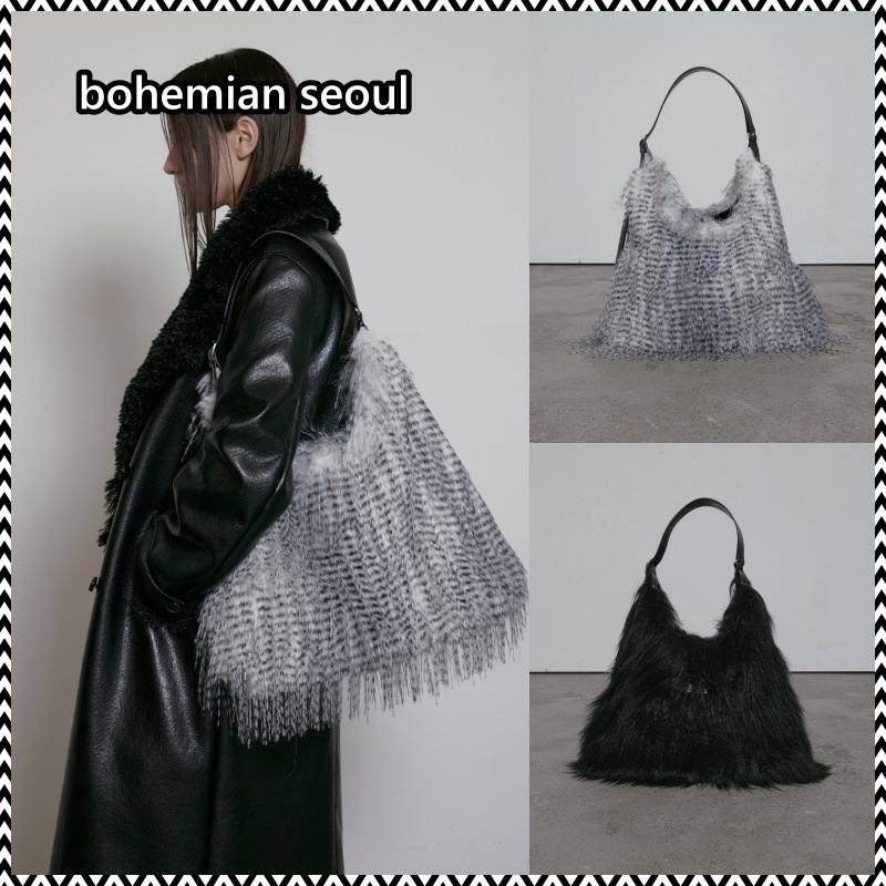 bohemian seoul LONG HAIR STRAP HOBO BAG