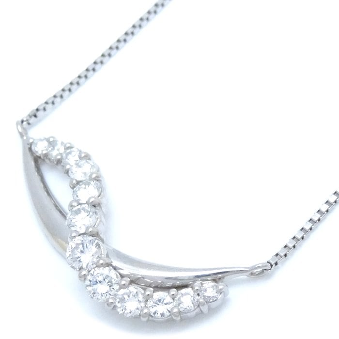 ダイヤモンド ネックレス ダイヤモンド0.60ct Pt900プラチナxPt850プラチナ /75868【中古】