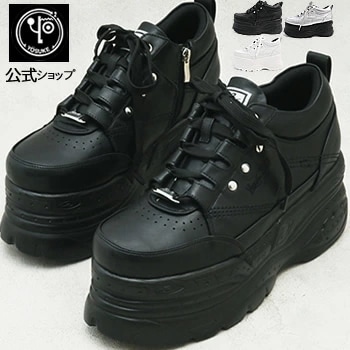 【公式SHOP特典キズ補修液付】 ヨースケ YOSUKE 厚底スニーカー メンズ 丸ハトメを使わないゾッキループタイプ 歩きやすい 9cm 厚底フラットソール 靴