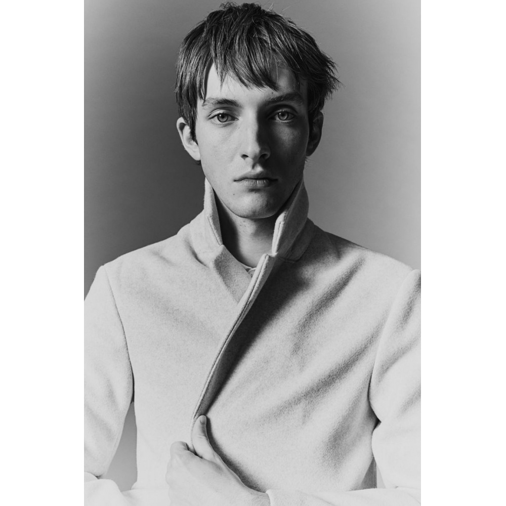 H&M スリムフィットウール混紡コートライトベージュ