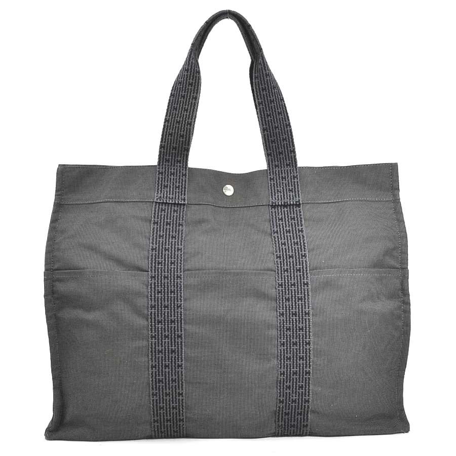 エルメス HERMES ハンドバッグ エールラインGM ナイロンキャンバス グレー ユニセックス 56040a