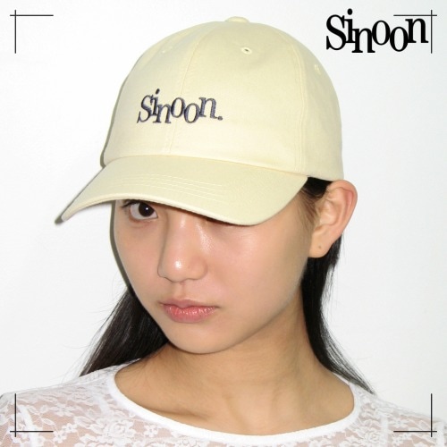 SINOON ロゴキャップ CLASSIC LOGO CAP (CREAM YELLOW) シヌーン 韓国ファッション