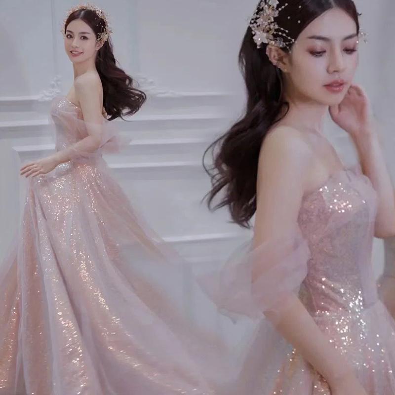 2023新作 カラードレス パーティードレス イブニングドレス ウェディングドレス ウエディングドレス ステージ 舞台 発表会 演奏会ドレス 結婚式 二次会 花嫁 披露宴 上品