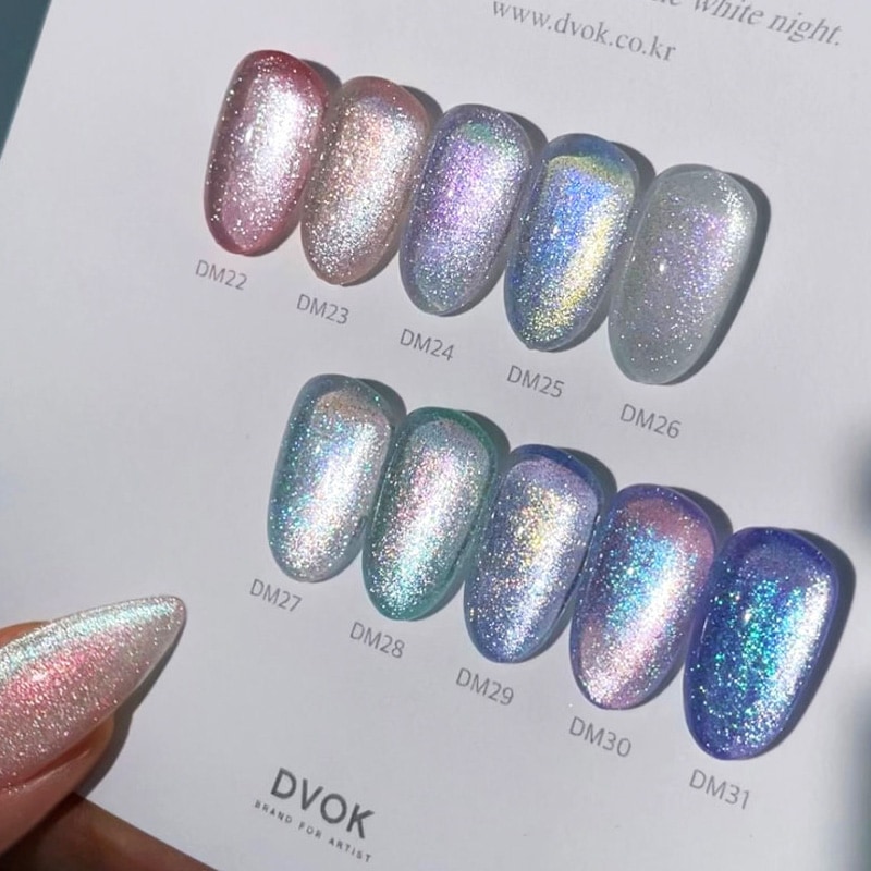 [DVOK] 【White Night】 10色 セット【白夜】マグネットジェルネイル / 光の瞬間を閉じ込めたコレクション」