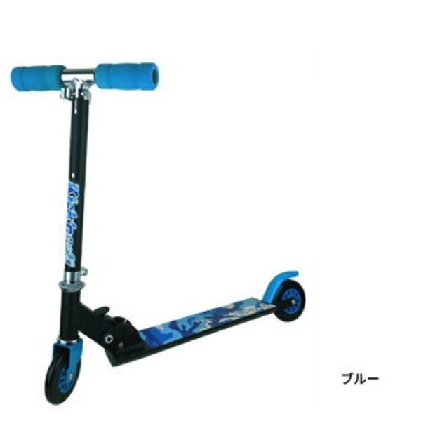 子供用 キックボード/おもちゃ (ブルー) 全長62cm 折り畳み 軽量 『キックンロールスクーター Kickn RollScooter』