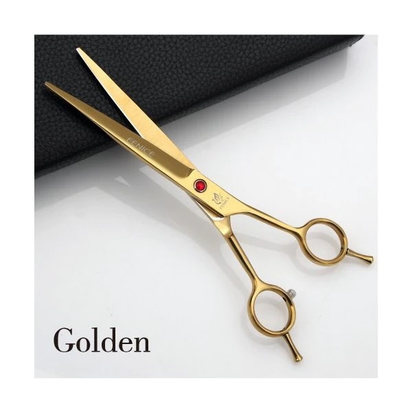 Fenice 7.0インチプロフェッショナルペット用はさみブランド犬グルーミング5色右手用はさみ送料無料 golden 7 inch