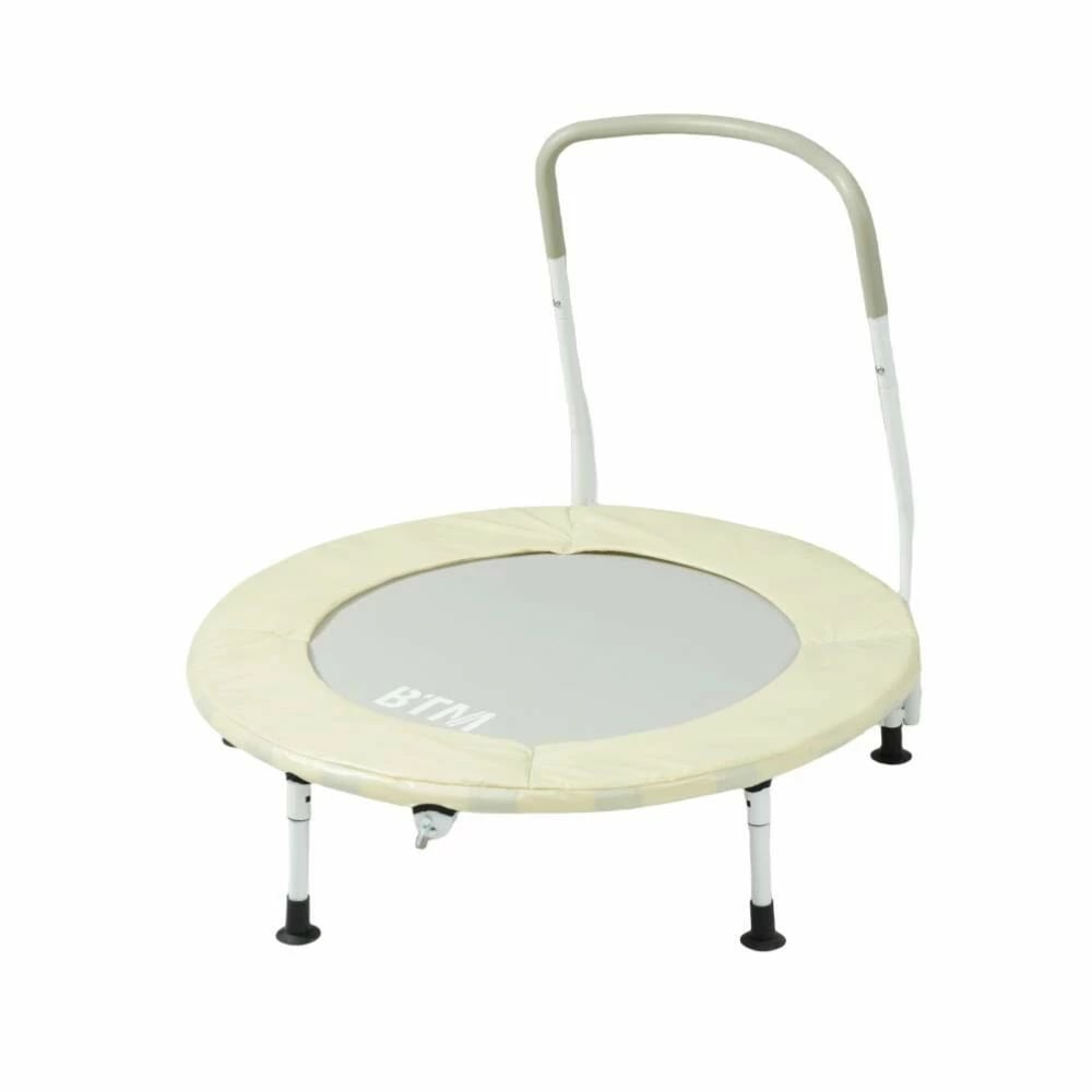 2025年新作 トランポリン BTM 補助手すり付き カバー 手すり取り外し可能 ベージュ耐荷重50kg 91*78cm ゴム ダイエット器具 健康器具 おもちゃ エクササイズ フィットネス 室内運動