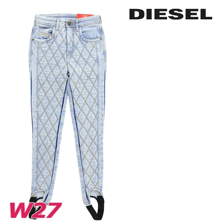 ジーンズ デニム パンツ トレンカ レディース D-DUCT-FS ヴィンテージ加工 キルティング切替 die-l-p-f8-669