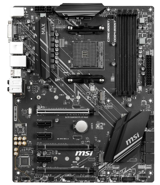 MSI X470 GAMING PLUS MAX AM4 AMD X470 SATA 6Gb/s ATX AMD Motherboard