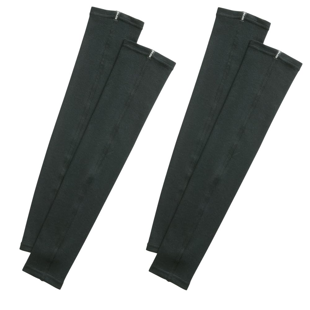 [着る岩盤浴ＢＳファイン] レッグウォーマーロング（両足分2足組） 温かいけど暑くない あきらめていた足元の冷え・疲れに BSFINE BA0112 レディース メンズ 日本製 (Free, ブラ