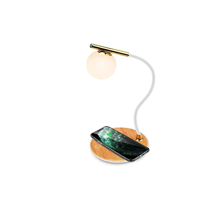 デスクライト LED USB 電気スタンド ワイヤレス充電器 3段階調光 多角度調整 目に優しい Q