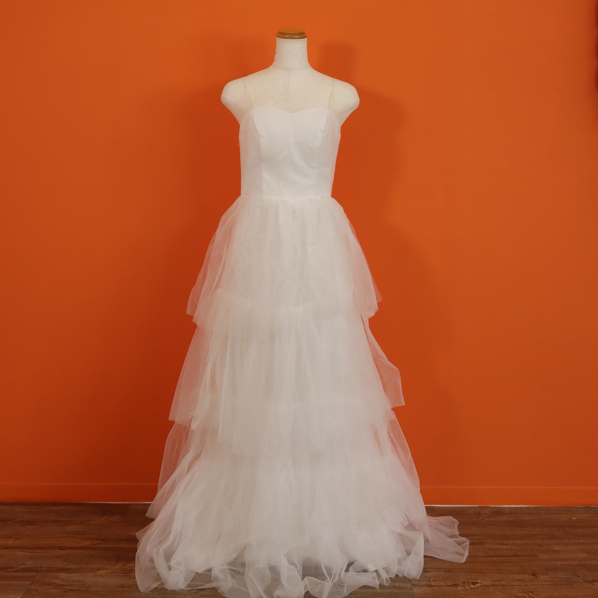 エレガント パーティードレス キャミソール 柔らかく重ねたチュールスカート 編み上げ 2次会/合コン/デート