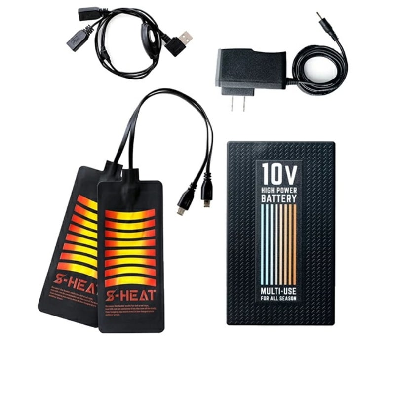 S-HEAT マルチヒーターフルセット SH-100 シンメン 充電アダプター 二股コード
