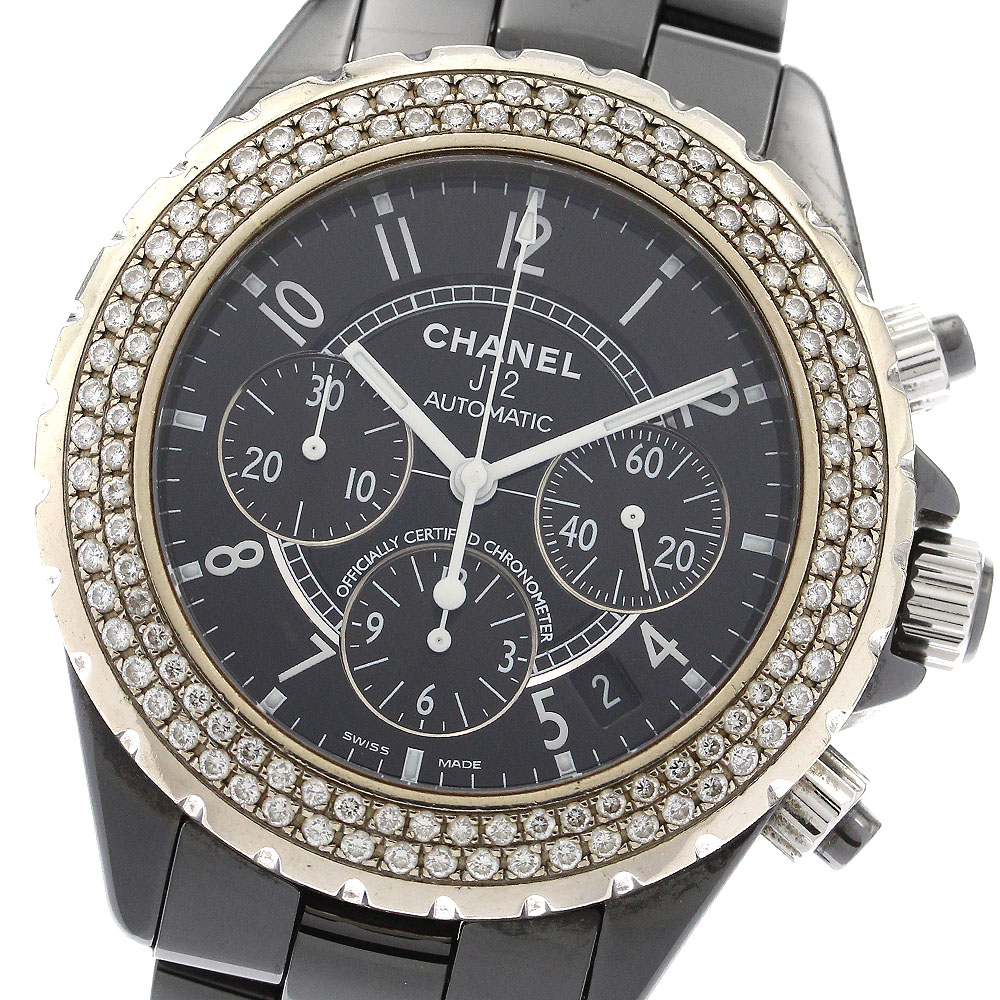 シャネル CHANEL H0940 J12 41MM クロノグラフ アフターダイヤベゼル 自動巻き メンズ 保証書付き_899727【中古】 253,890円