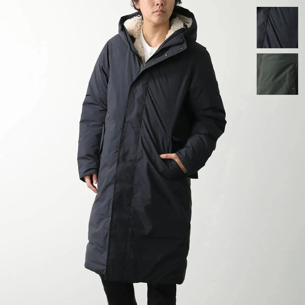 SAVE THE DUCK セイブザダック エコダウン コート KILLIAN D41954M COFY メンズ 中綿 フェイクシアリング フード付 ロゴ カラ