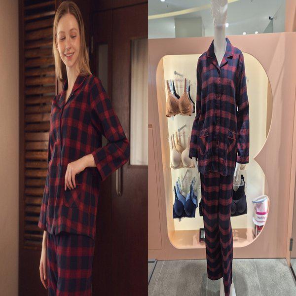 先染め20番手の両面起毛女性パジャマSPA2433W_s