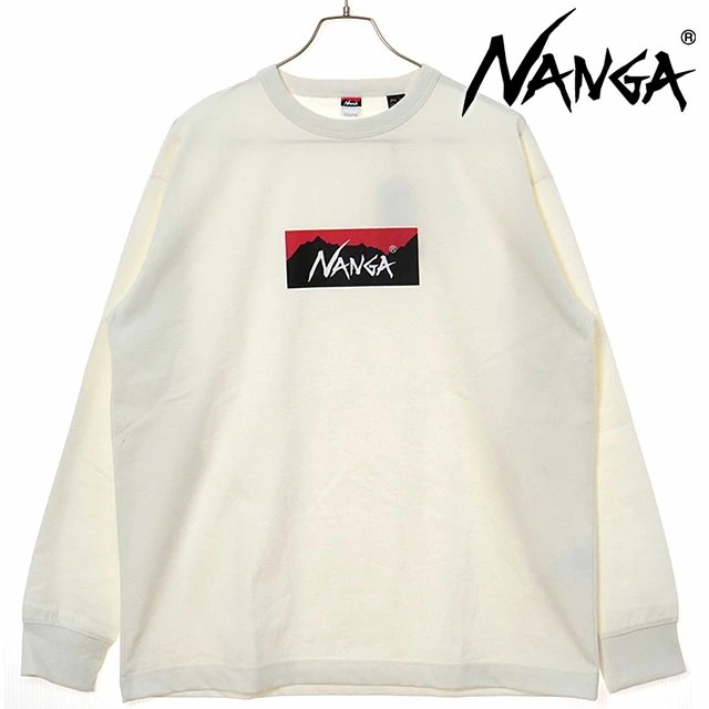 エコハイブリッド ボックスロゴ ロングスリーブTシャツ [NW2431-1E150] メンズ トップス カットソー 長袖 アウトドア WHT 正規取扱店