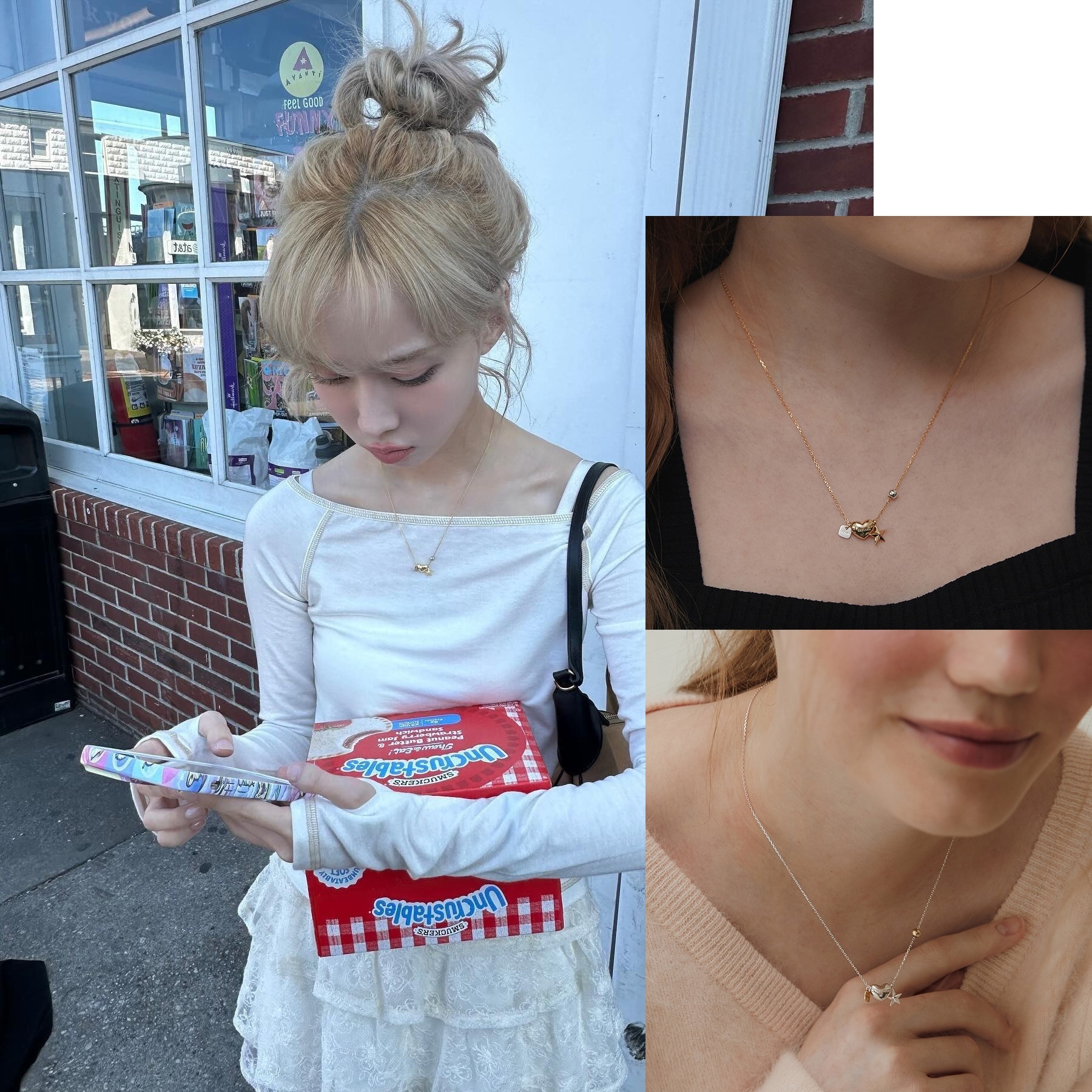 [aespa Winter 着用] マルチ オーナメント ネックレス NZ2160